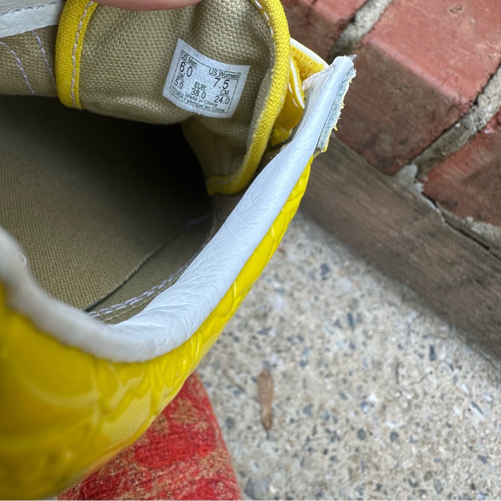 Vans x Haribo Gummy Bear Yellow Patent Old Skool Velcro Strap Sneakers Size 7.5 - Picture 14 of 14